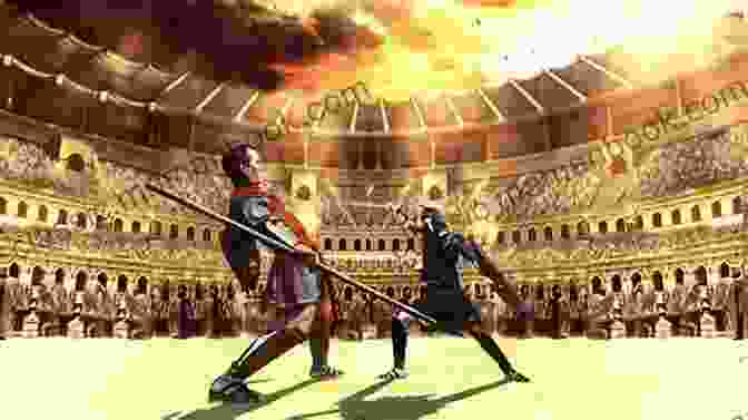 A Gladiator Stands In The Arena, His Sword Raised High. Arena: First Sword (Part Three Of The Roman Arena Series)