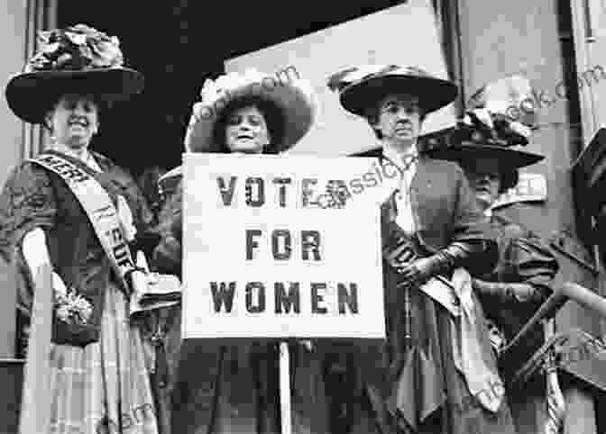A Group Of Women Gathered At A Suffrage Rally, Carrying Banners That Read Birdie Nuala O Connor