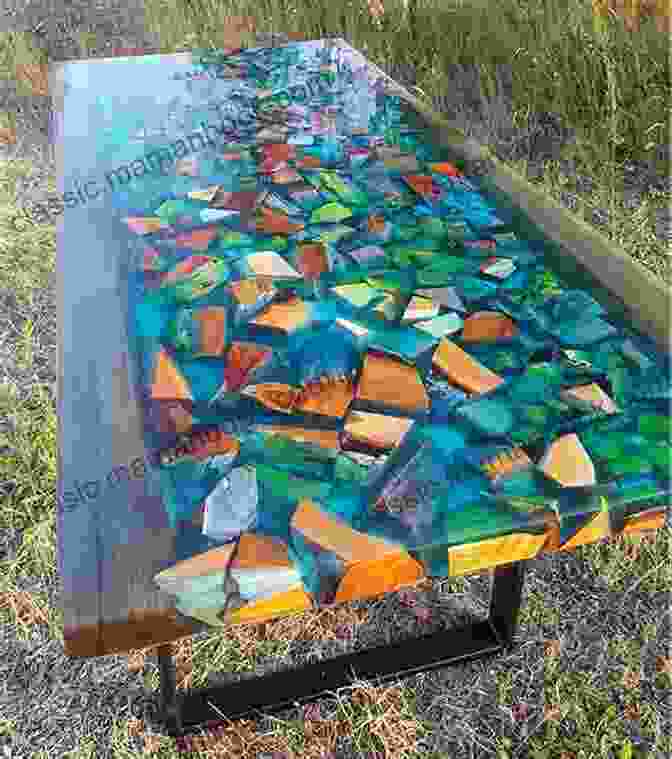 An Epoxy Resin Tabletop With A River Design. Best Epoxy Resin Projects DIY That Look More Expensive: Amazing Ways To Use Epoxy Resin In Cool DIY Projects