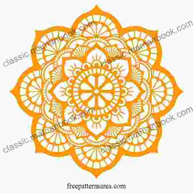 Floral Mandala Pattern With Yellow And Orange Flowers. 20 Floral Mandalas: Patterns For Stress Relief And Relaxation