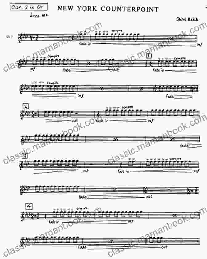 Steve Reich New York Counterpoint For 11 Clarinets (1985) 20 Clarinet Duets From Baroque To The 20th Century