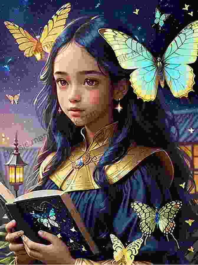 The Never Book Cover An Enchanting Painting Of A Girl With Glowing Eyes, Surrounded By Ethereal Creatures The Never By Graham Harrop